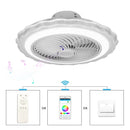 50CM Ceiling Fan Led With Light And Remote Control Smart Fan Lamp Bluetooth Sound Chandelier For Bedroom