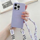 Back Woven Cross-body Lanyard Backer-card Accessories Phone Case