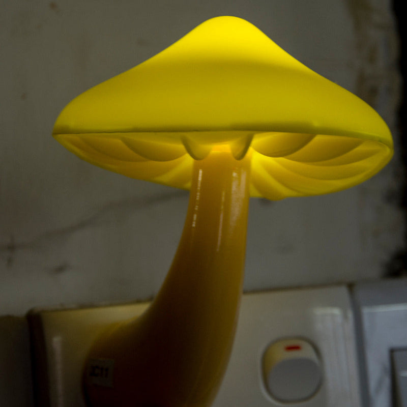 LED Night Light Mushroom Wall Socket Lamp EU US AU Plug Warm-White light.