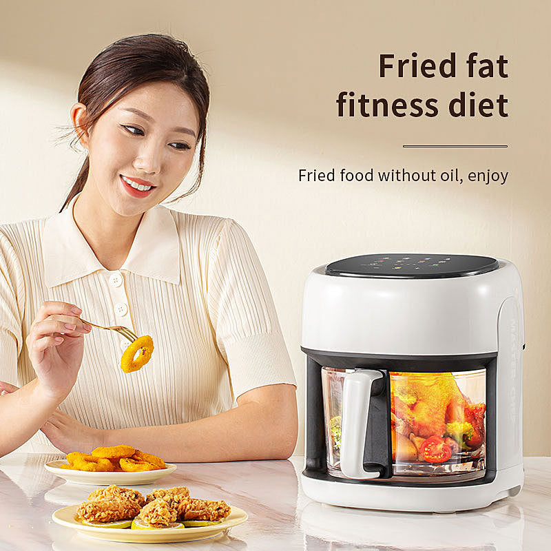 Smart Electric Air Fryer Large Capacity Convection Oven Deep Fryer Without Oil Kitchen Baking Viewable Window Home Applianc