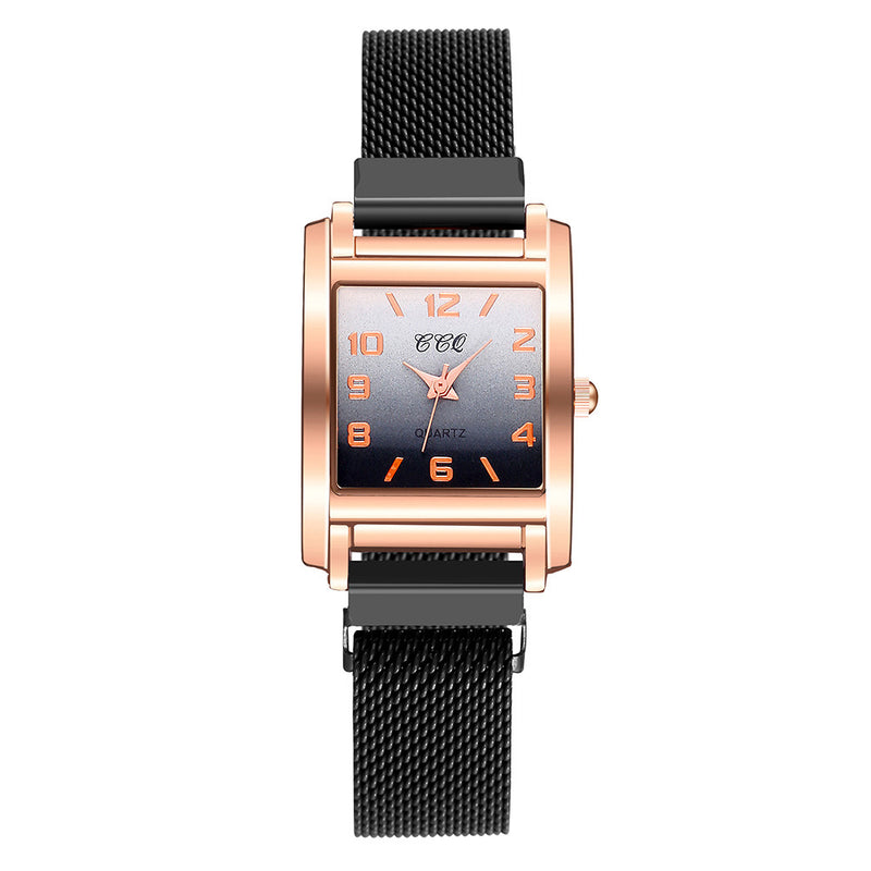 Magnetic buckle casual quartz female watch