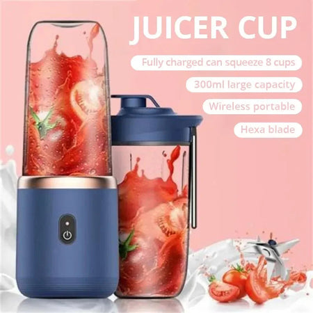 6 Blades Electric Juicer Cup for Travel Portable Juicer Blender