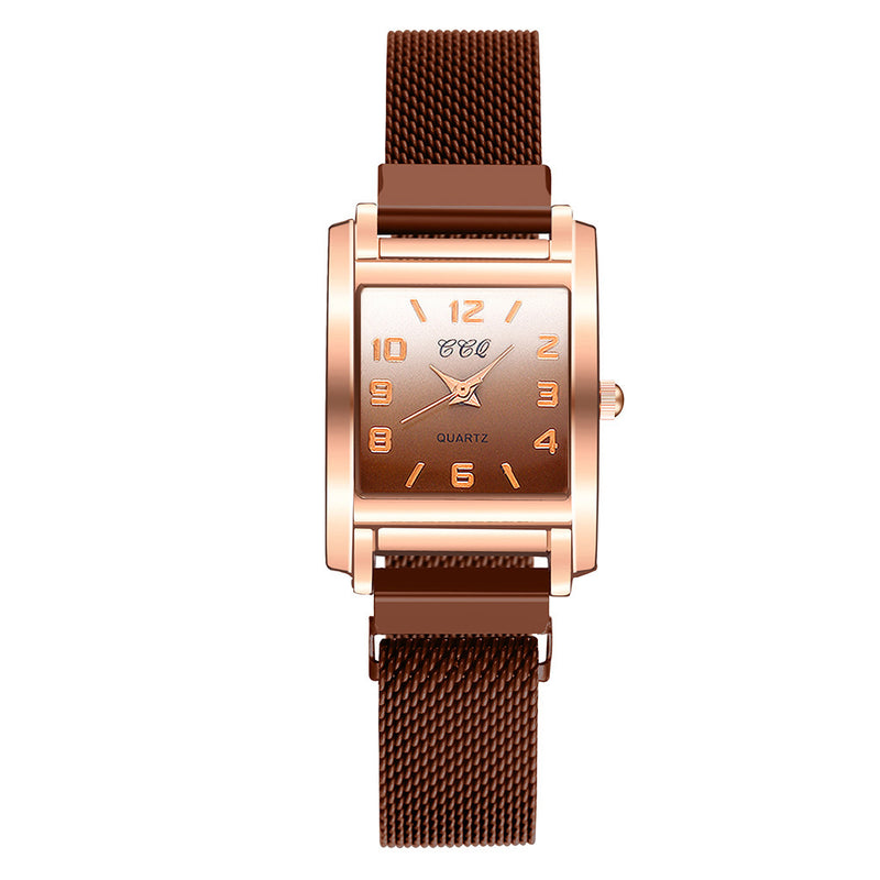 Magnetic buckle casual quartz female watch