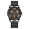 Black Gold Trend Three Dimensional Watch Personality Gear Gyro Season To Run Watch Men