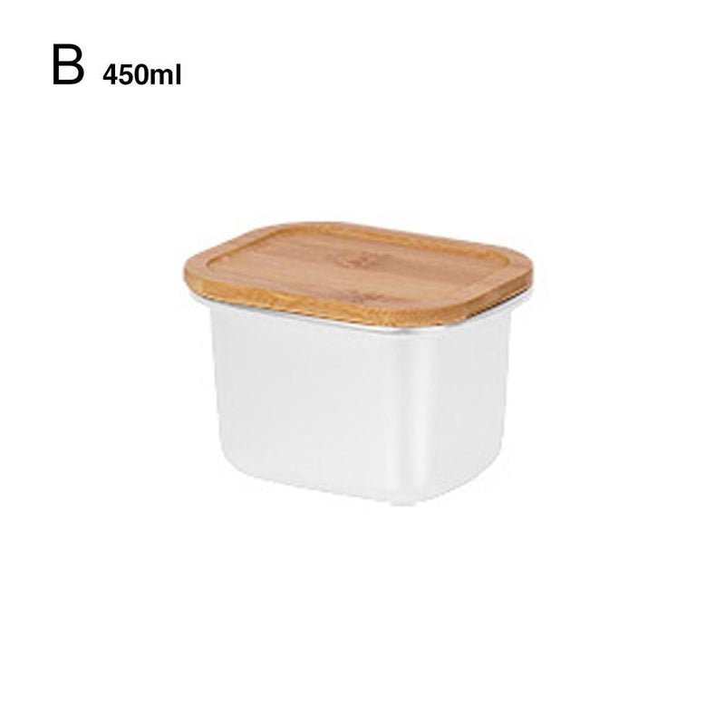 Stainless Steel Bamboo Cover Lunch Box