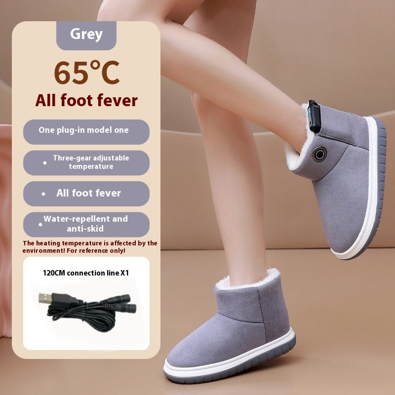 Electric Heating Cotton Shoes Charging Heating Boots Winter Home Office