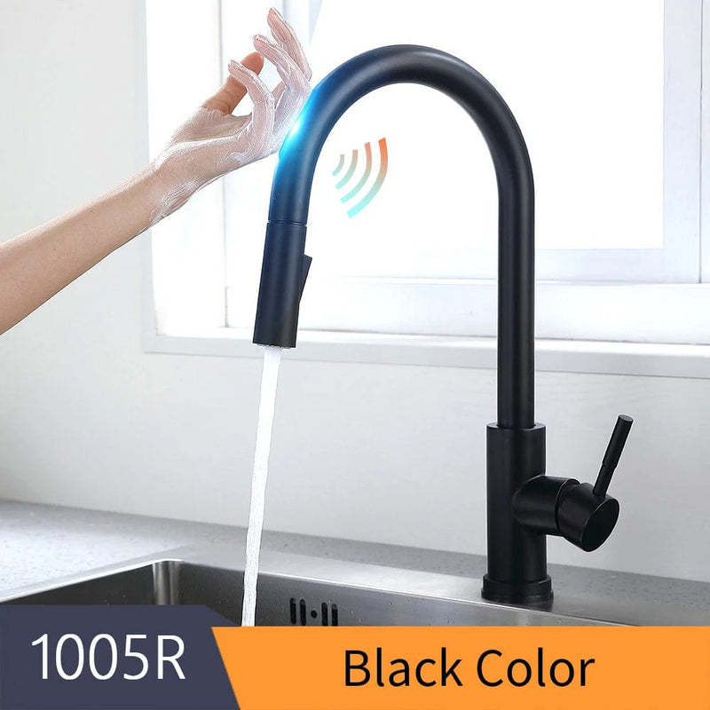 Smart Touch Kitchen Faucet with Sensor and Rotate Function