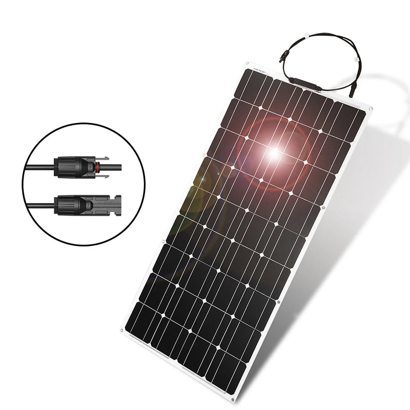 Dokio 12V 100W Monocrystalline Flexible Solar Panel For Car/Boat