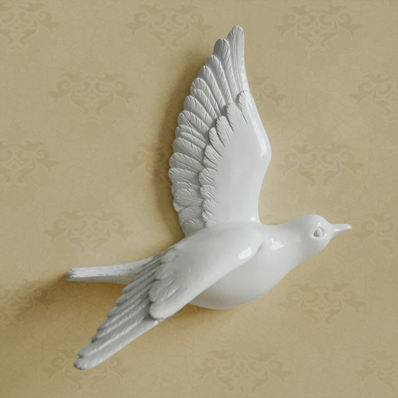 Triogift 5pcs 3D Pigeon Wall Hanging Wall Paste Creative Porch