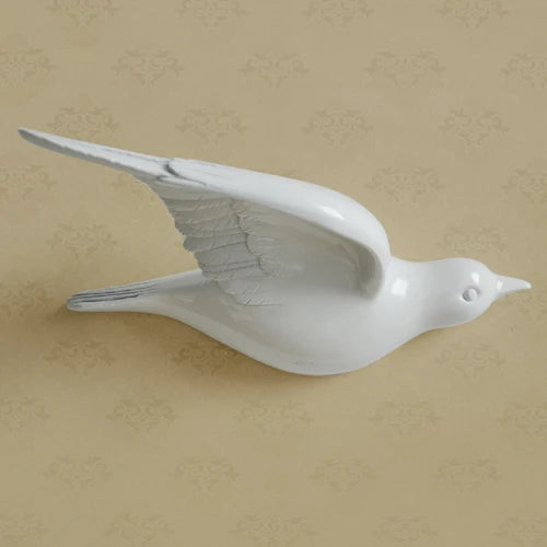 Triogift 5pcs 3D Pigeon Wall Hanging Wall Paste Creative Porch