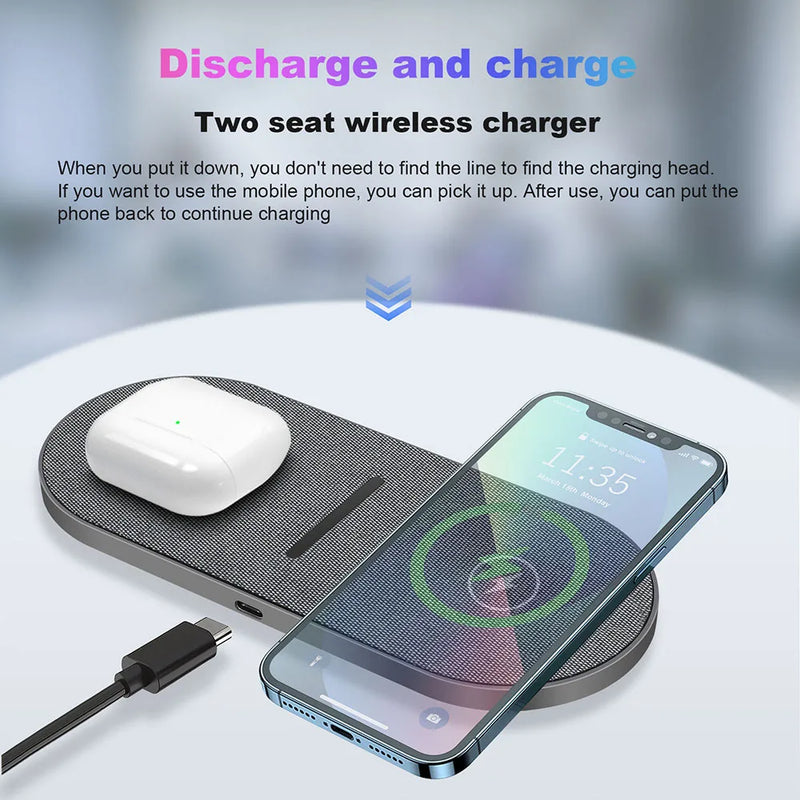 2 in 1 40W Wireless Charger for Samsung S23 S22 20W