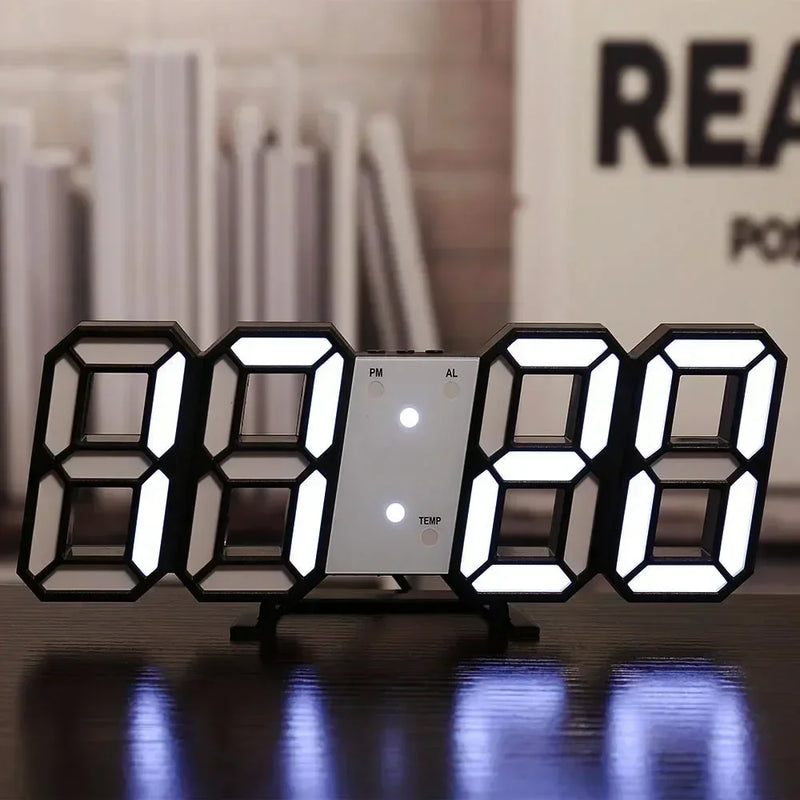 Smart 3D Digital Alarm Clock: Modern Home Decor