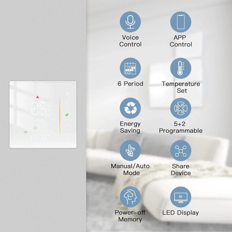 MOES WiFi Water/Electric Floor Heating Thermostat