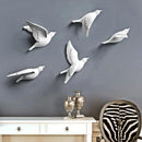 Triogift 5pcs 3D Pigeon Wall Hanging Wall Paste Creative Porch