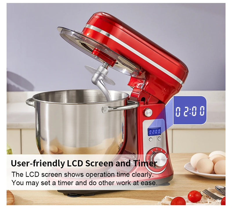 BioloMix Kitchen Food Stand Mixer, Blender, Quiet Motor, Cream Egg Whisk, Whip Dough Kneader