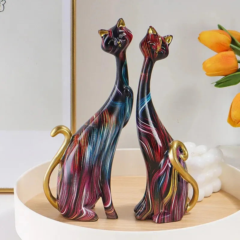 ArtZ® Nordic Cat Sculptures - Set of 2