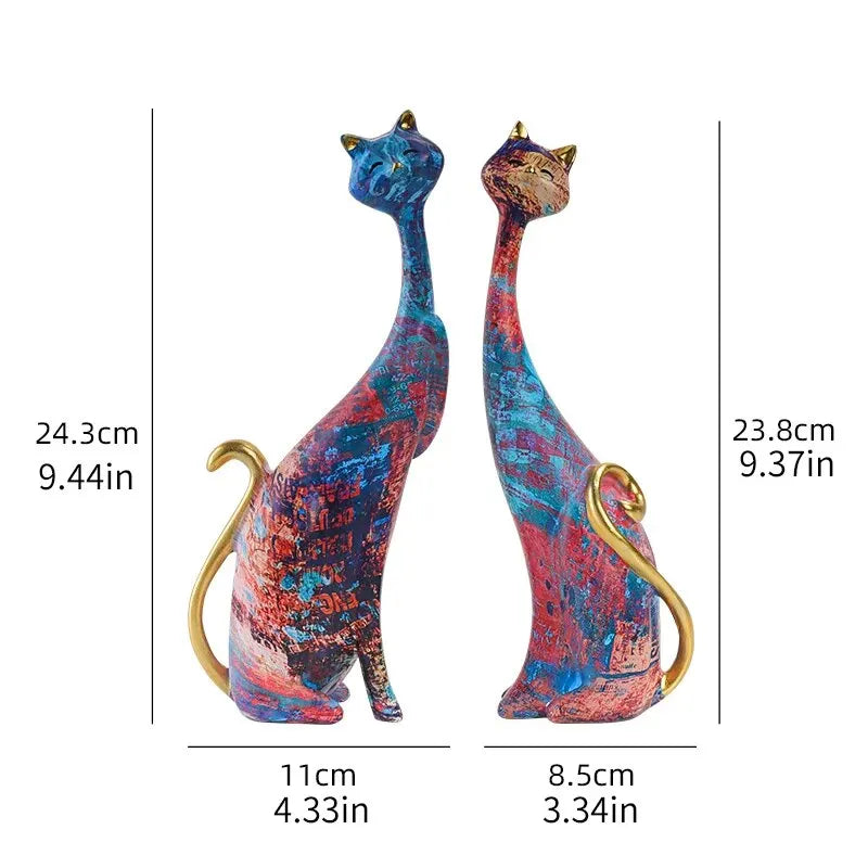 ArtZ® Nordic Cat Sculptures - Set of 2