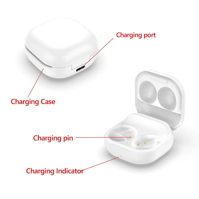 Wireless Bluetooth-compatible Earphone Replacement Charging Box for Samsung Galaxy Buds 2 / Pro Earbuds Charger Case White Black