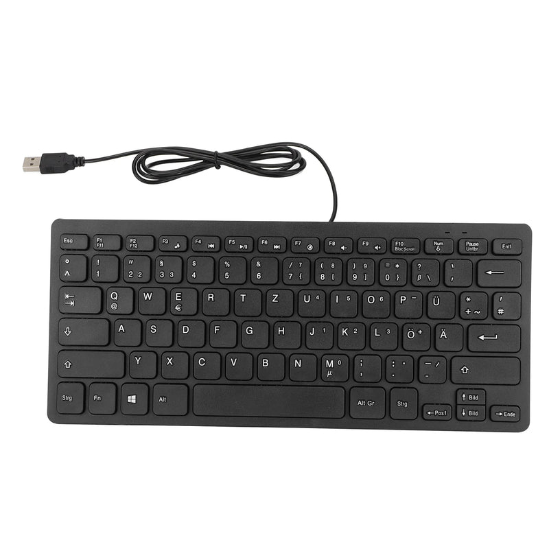 German/Russian/French Keyboard 78 Keys Mute Ultra Thin USB Wired Computer Keyboard