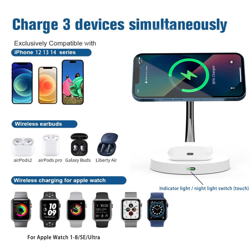 30W Magnetic Wireless Charger For iPhone 15 14 13 12 Pro Max