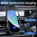 50W Wireless Chargers Car Air Vent Stand Phone Holder