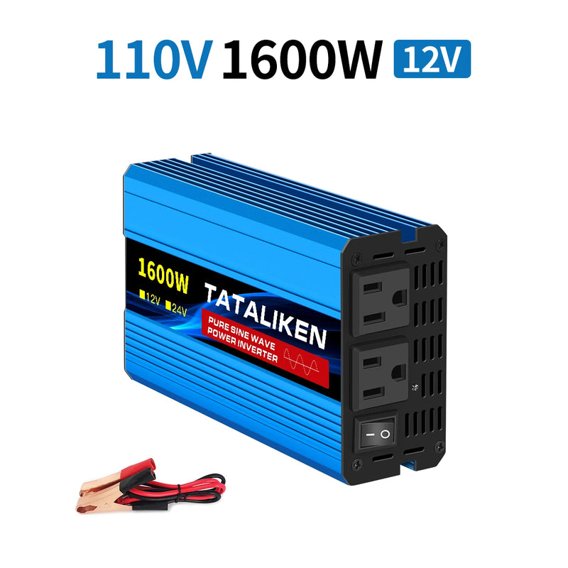 12V/24V To 110V AC Pure Sine Power Inverter 1600W~10000W  Power 60HZ  Converter Car Accessories Solar