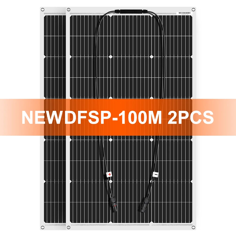 Dokio 12V 100W Monocrystalline Flexible Solar Panel For Car/Boat