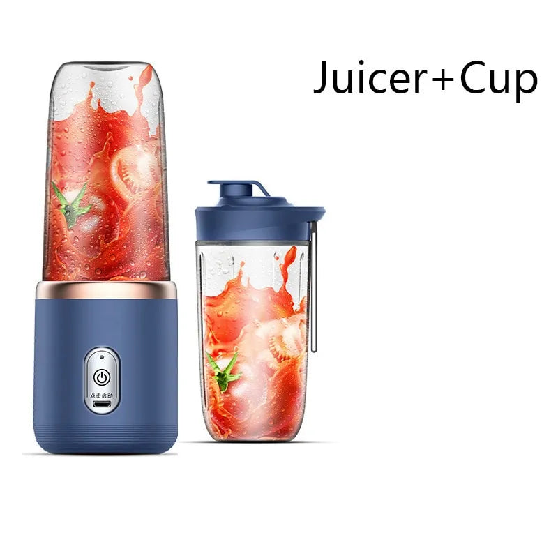 6 Blades Electric Juicer Cup for Travel Portable Juicer Blender