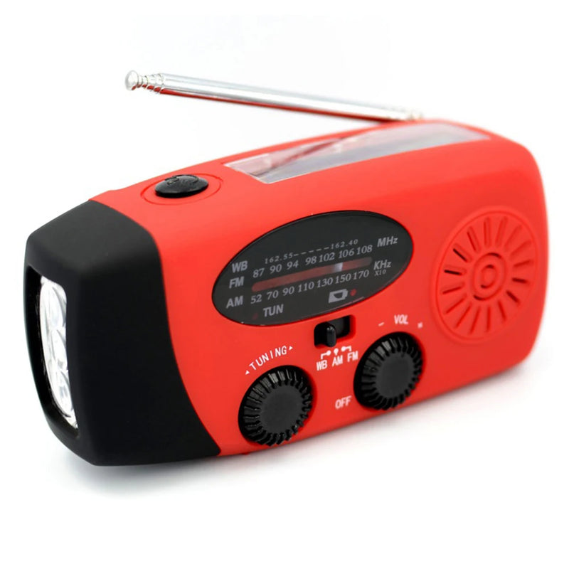 10000mAh Emergency Solar Power Radio USB Charging Hand Crank Radio