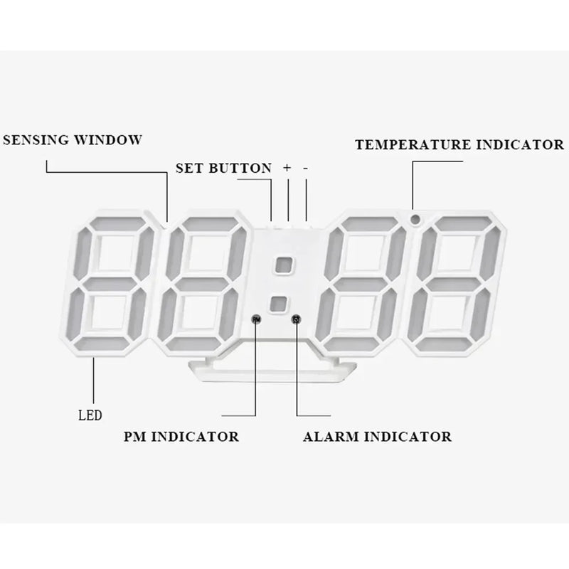 Smart 3D Digital Alarm Clock: Modern Home Decor