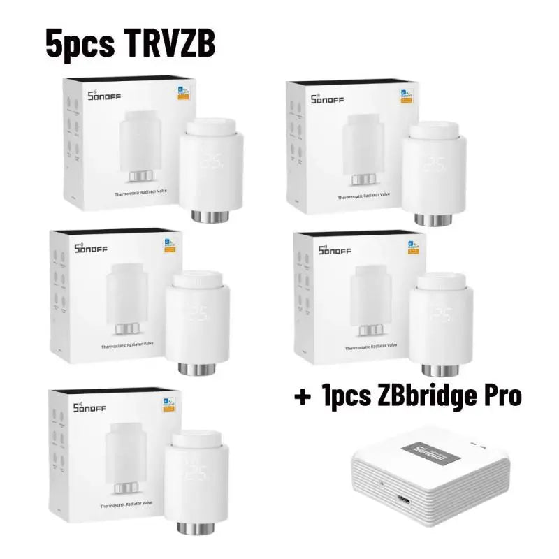 1/6 SONOFF TRVs Quiet Zigbee Thermostatic Radiator  Home Temperature Control System