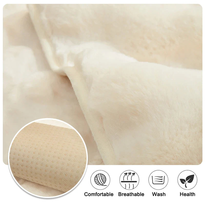 Thicken Rabbit Plush Sofa Slipcover Universal Non-slip Super