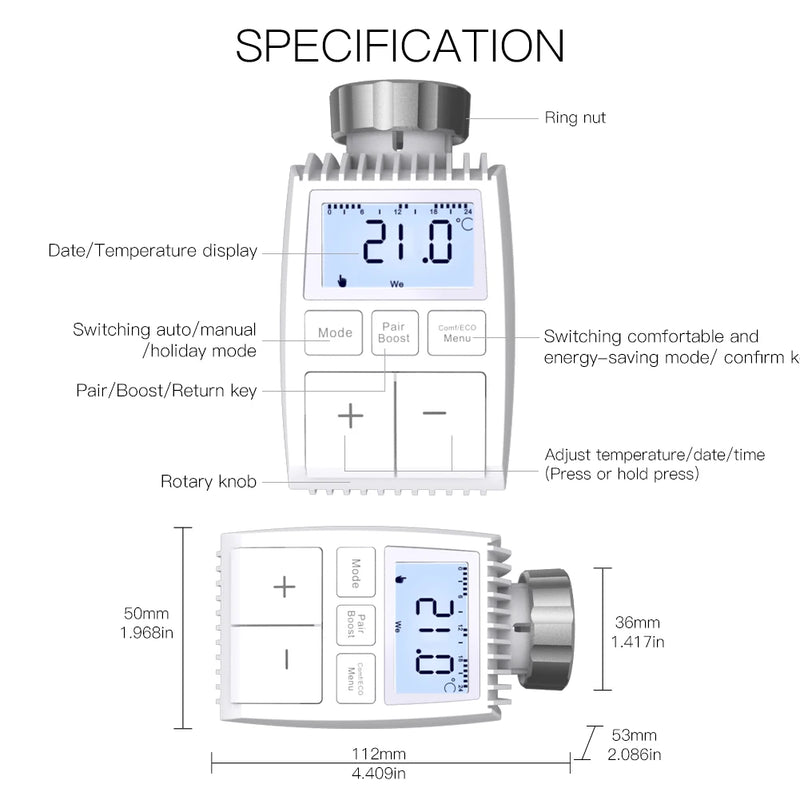 MOES Tuya ZigBee3.0 Radiator Actuator