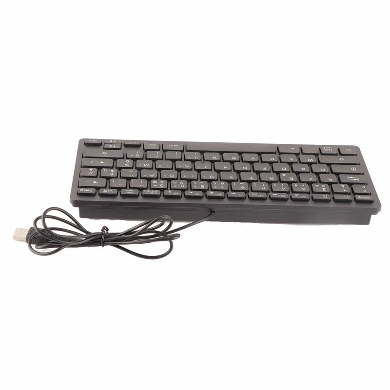 German/Russian/French Keyboard 78 Keys Mute Ultra Thin USB Wired Computer Keyboard