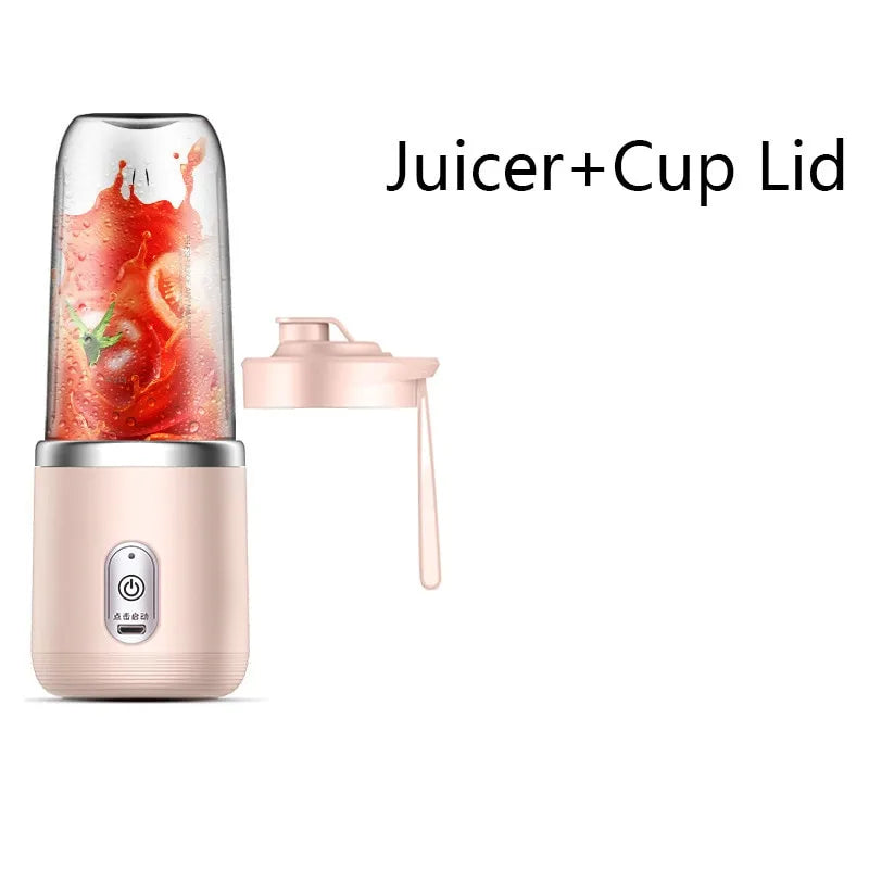 6 Blades Electric Juicer Cup for Travel Portable Juicer Blender