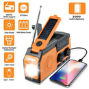 10000mAh Emergency Solar Power Radio USB Charging Hand Crank Radio