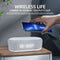 Wireless Charger Alarm Clock Time LED Light Thermometer Earphone Phone Charger