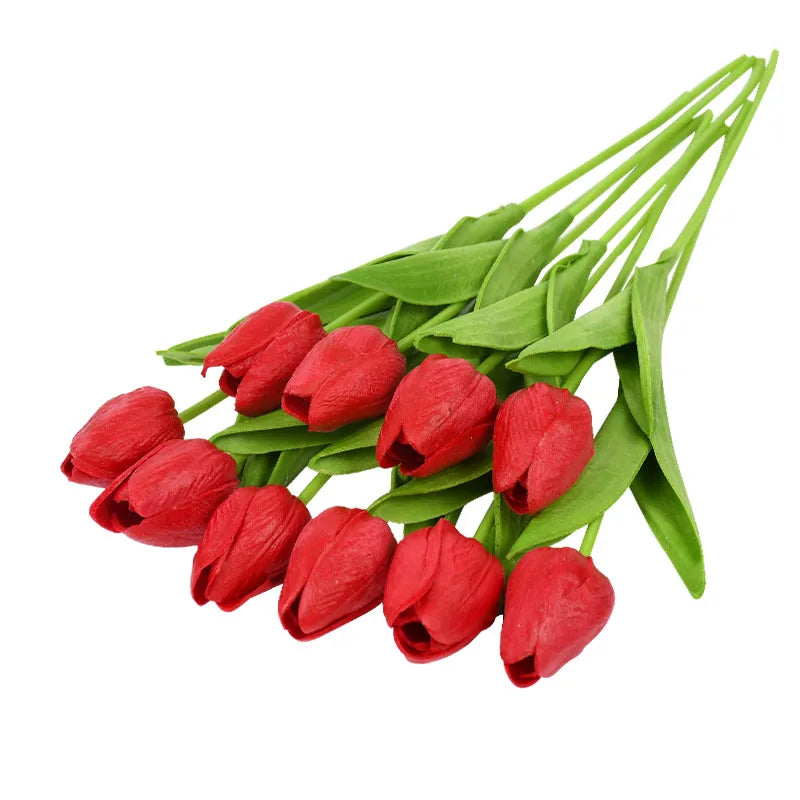 10PCS Fake Tulips Artificial Flower Real Touch for Home Decoration