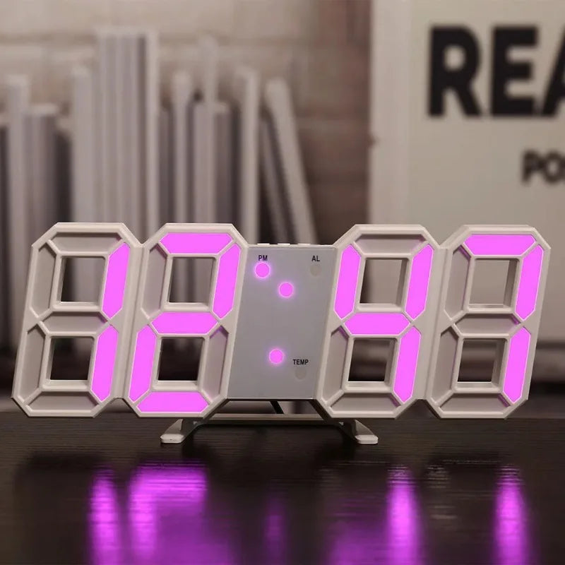 Smart 3D Digital Alarm Clock: Modern Home Decor