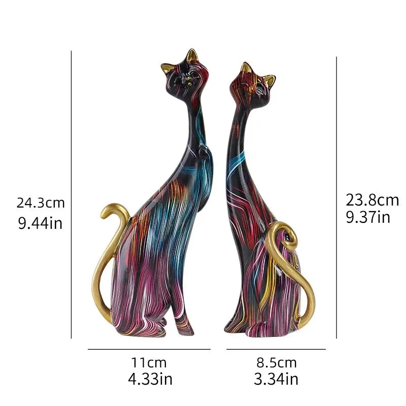 ArtZ® Nordic Cat Sculptures - Set of 2