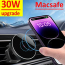 30W Magnetic Car Wireless Charger Phone Holder Stand for iPhone 15 14 13 12 Pro Max Samsung Car Mount Fast Charging Dock Station