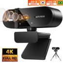 4K Webcam 1080P Mini Camera 2K Full HD Webcam with Microphone for Auto Focus PC