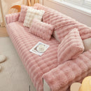 Thicken Rabbit Plush Sofa Slipcover Universal Non-slip Super