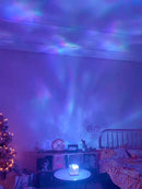 Water Ripple Projector Night Light - Aesthetic Home Decor and Holiday Gift