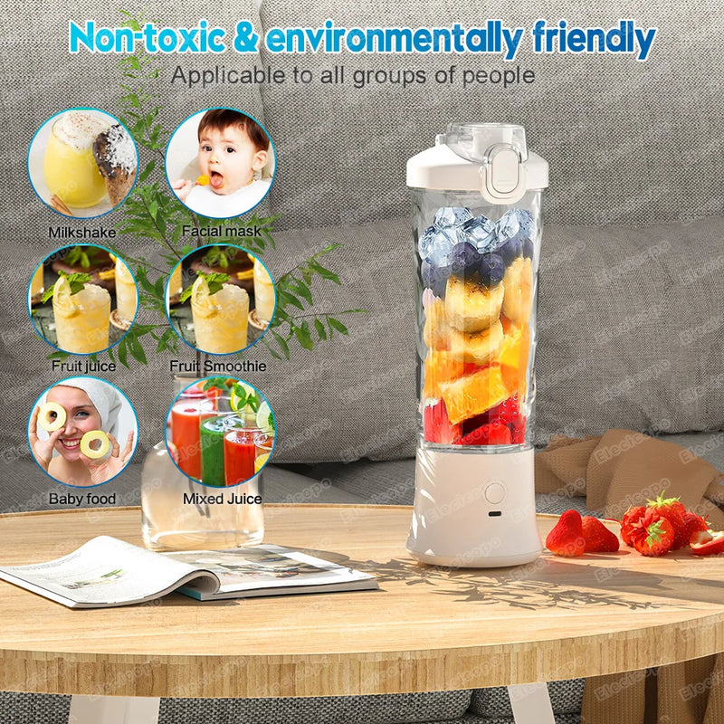 Portable blender mixer 600ML Electric Juicer Fruit Mini Blender