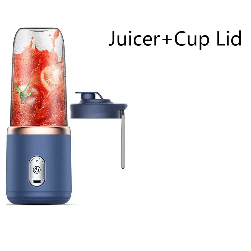 6 Blades Electric Juicer Cup for Travel Portable Juicer Blender