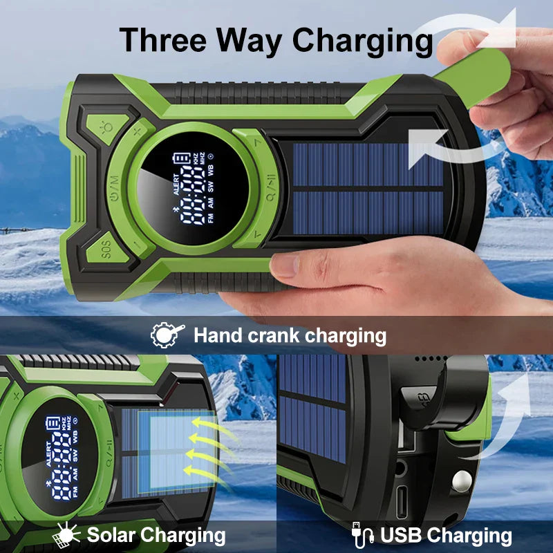 Multifunction Radio Hand Crank Solar USB AM/FM/NOAA