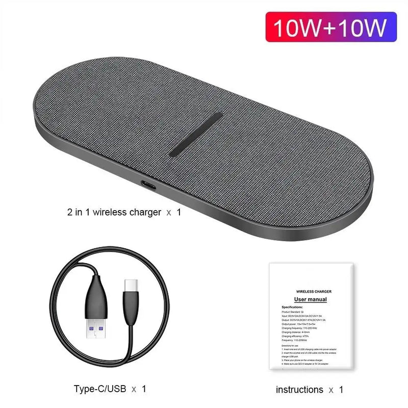 2 in 1 40W Wireless Charger for Samsung S23 S22 20W