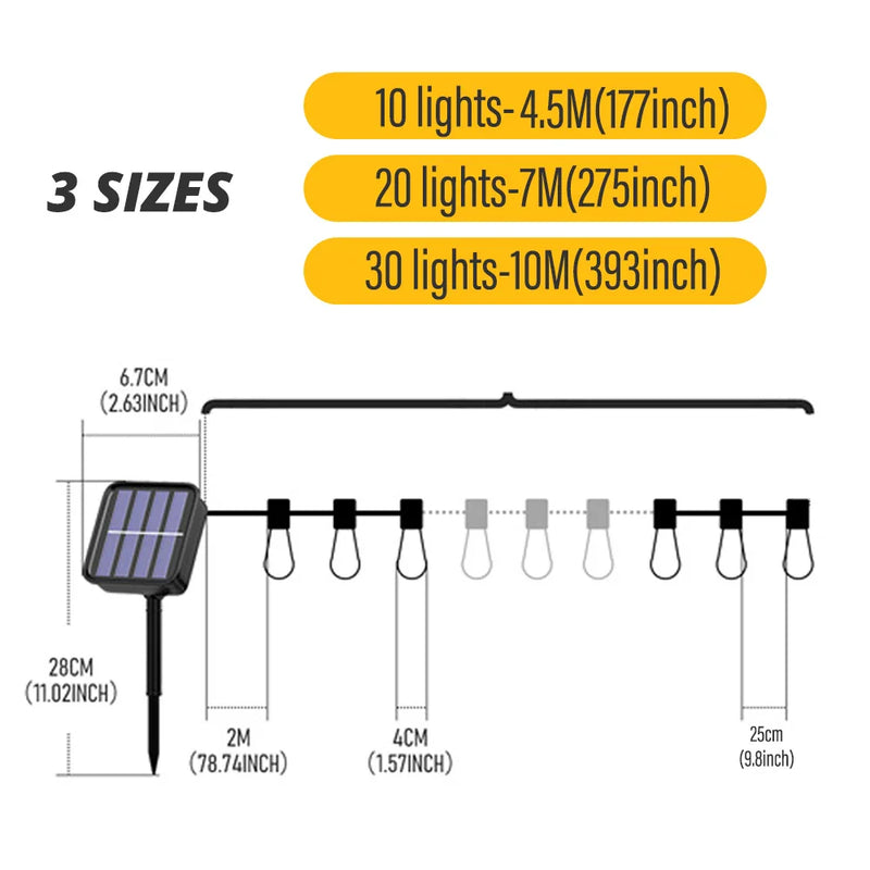 LED Solar String Lights