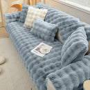 Thicken Rabbit Plush Sofa Slipcover Universal Non-slip Super